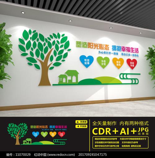 心理健康文化墙 营造温暖咨询氛围，提升健康服务品质